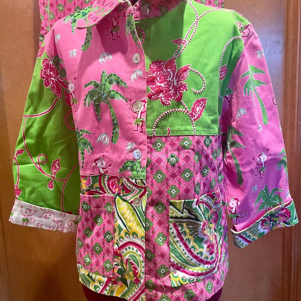 Pink And Green Pants Suit Gem